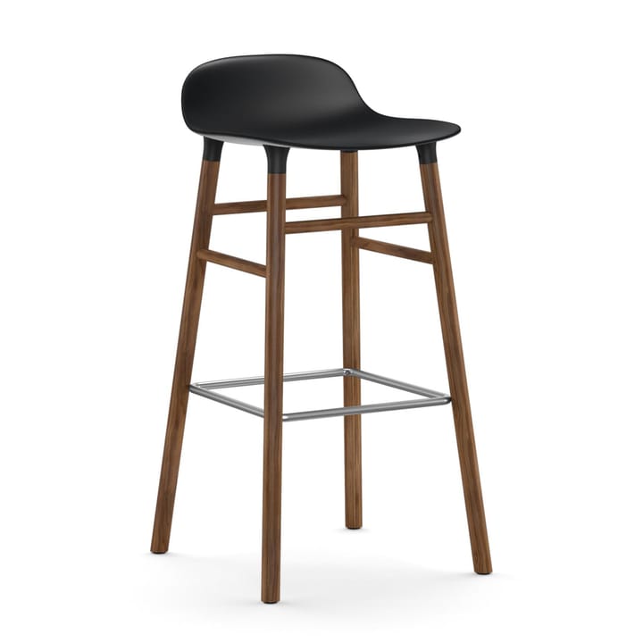 Form barstool walnut legs - 黑色 - Normann Copenhagen