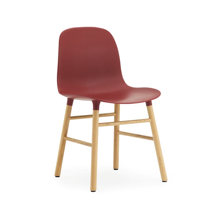 Form 椅子 - 红色, 自然木色 legs - Normann Copenhagen