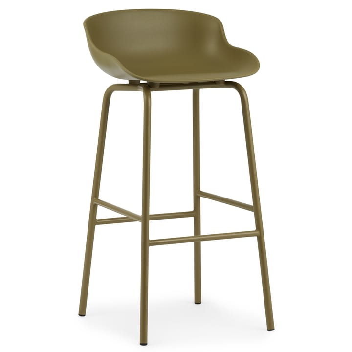 Hyg barstool metal legs 75 cm - Olive-绿色 - Normann Copenhagen