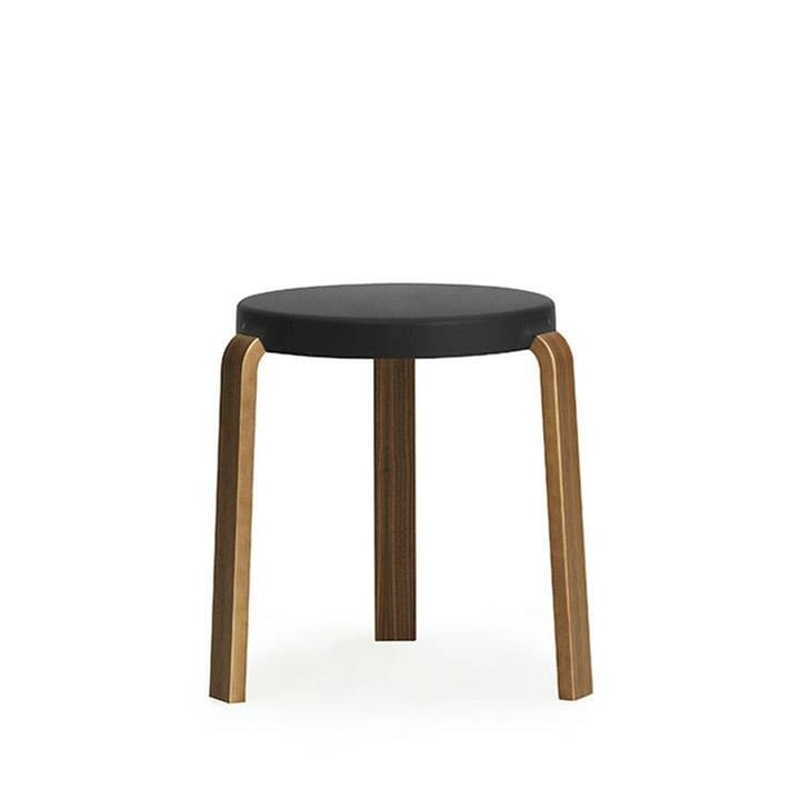 Tap stool 凳子 - 黑色, walnut legs - Normann Copenhagen