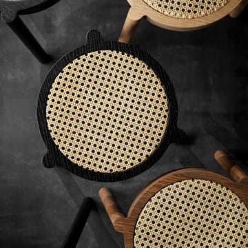 Pal stool with rattan seat 凳子 - 黑色 oak - Northern