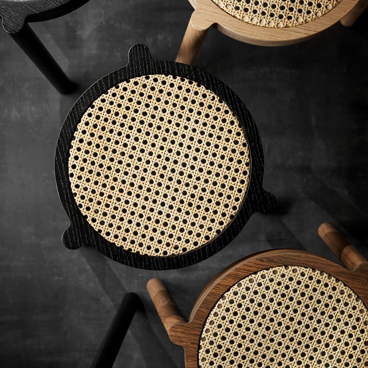 Pal stool with rattan seat 凳子 - 黑色 oak - Northern