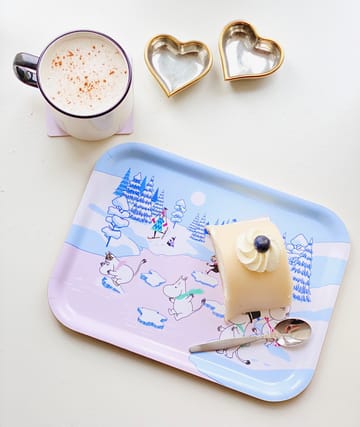 Moomin tray winter 2022 20x27 cm - 蓝色-白色-粉色 - Opto Design