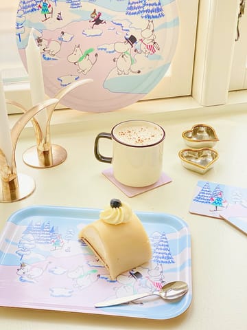 Moomin tray winter 2022 20x27 cm - 蓝色-白色-粉色 - Opto Design