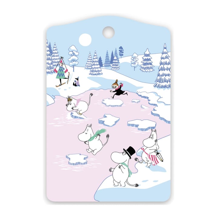 Moomin 切菜板 winter 2022 20x30 cm - 蓝色-白色-粉色 - Opto Design