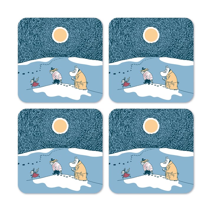 Snow moonlight coaster winter 2021 四件套装 - 9x9 cm - Opto Design