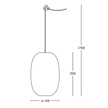 Pebble 吊灯 elongated - warm 灰色-glass - Örsjö Belysning