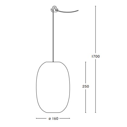 Pebble 吊灯 elongated - warm 灰色-glass - Örsjö Belysning