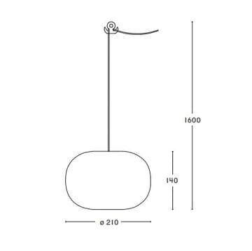 Pebble 吊灯 plump - oxide 红色-glass - Örsjö Belysning