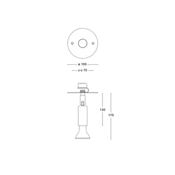 Star 1 壁灯 direct connection - raw brass - Örsjö Belysning