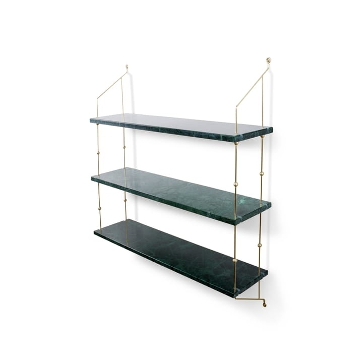 Morse shelf - marble 绿色. frame in brass - OX Denmarq