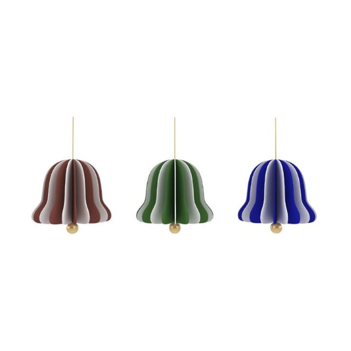 Christmas Bell hanging 装饰 套装 of 3 parts - Nutmeg-绿色-蓝色 - OYOY