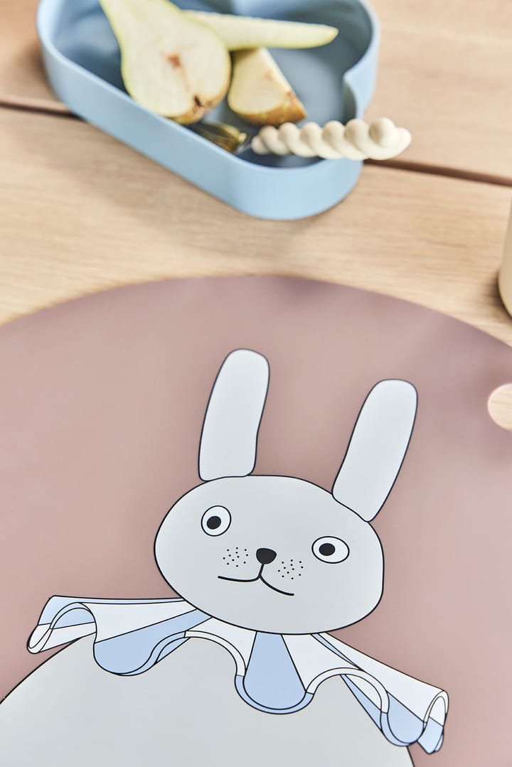 Rabbit Pompom 餐垫 Ø39 cm - Clay - OYOY