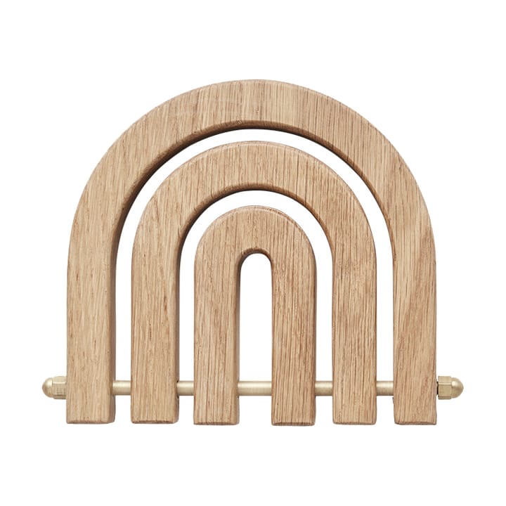 Rainbow wooden trivet - Nature - OYOY