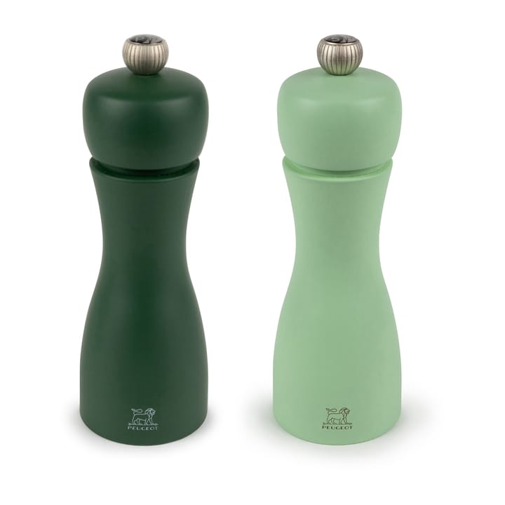 Tahiti set Water salt- and 胡椒研磨器 15 cm - Moss & mint - Peugeot