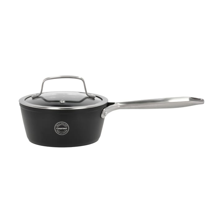 Travo saucepan with 玻璃 lid 1,3 l - 黑色-aluminum - Pillivuyt