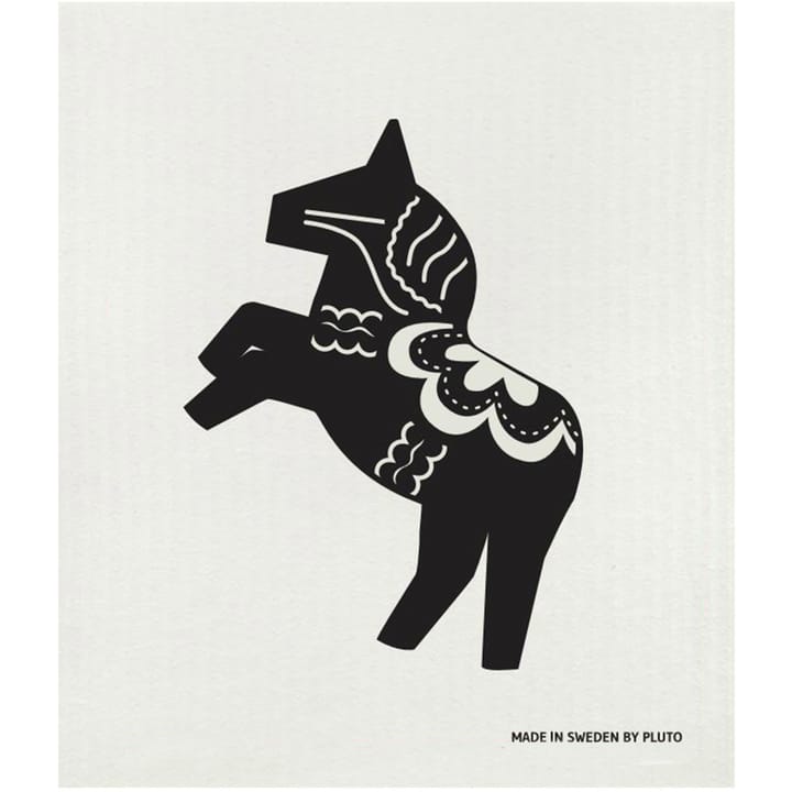 Häst 洗碗布 17x20 cm - 黑色-白色 - Pluto Design