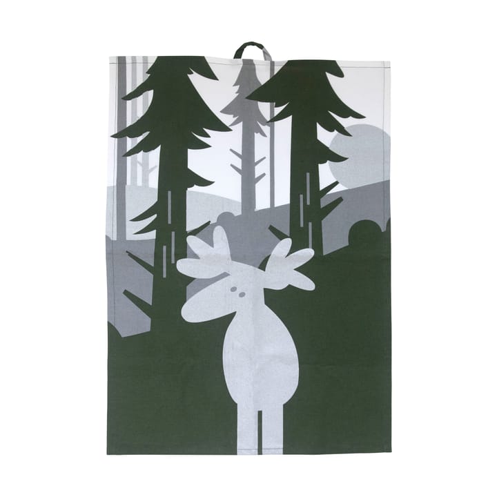 Moose 厨房巾 50x70 cm - 绿色-银色-白色 - Pluto Design