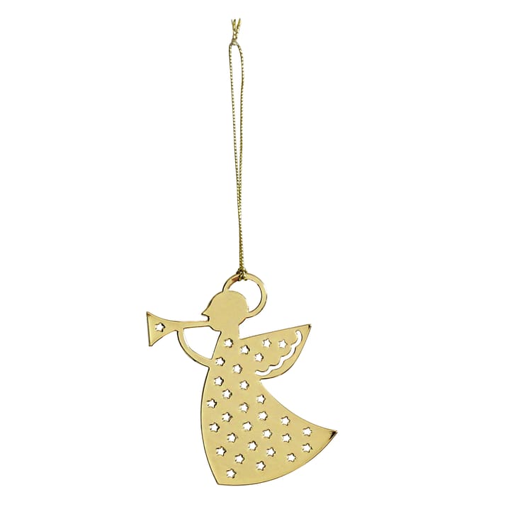 PlutoChristmas decoration in metal - trumpet angel, gold-colou红色 - Pluto Design