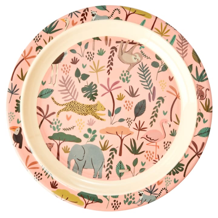 Rice系列丛林动物图案儿童餐盘 - coral-multi - RICE