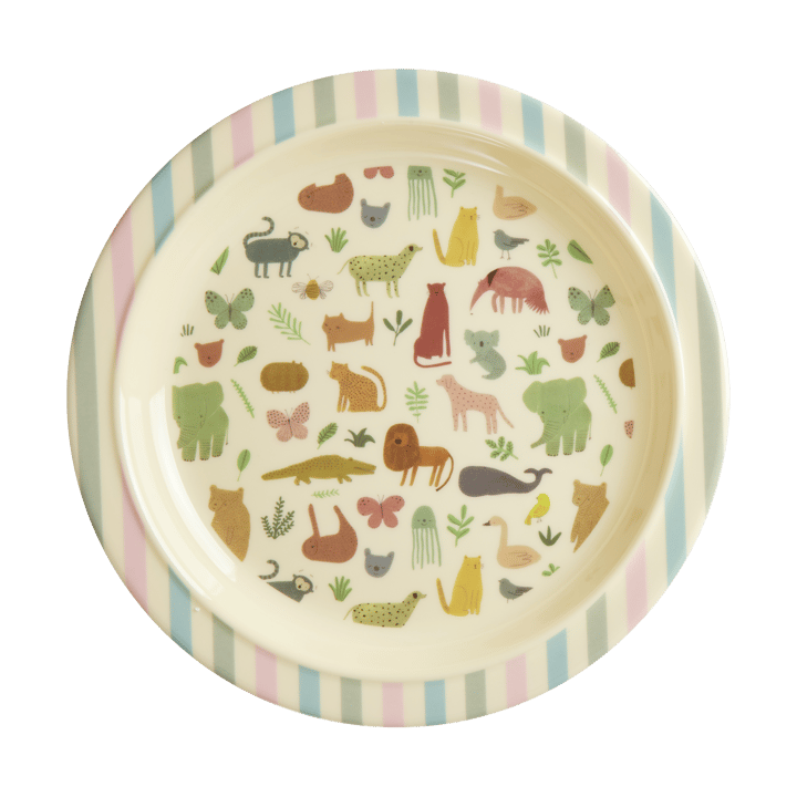 Rice melamine 儿童 盘子 Ø22 cm - Sweet Jungle Print - RICE