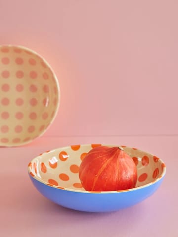 Rice 沙拉碗 melamine Ø29.9 cm - Orange dots-blue - RICE