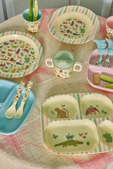 Rice 儿童 盘子 melamine 4 compartments - Sweet Jungle Print - RICE