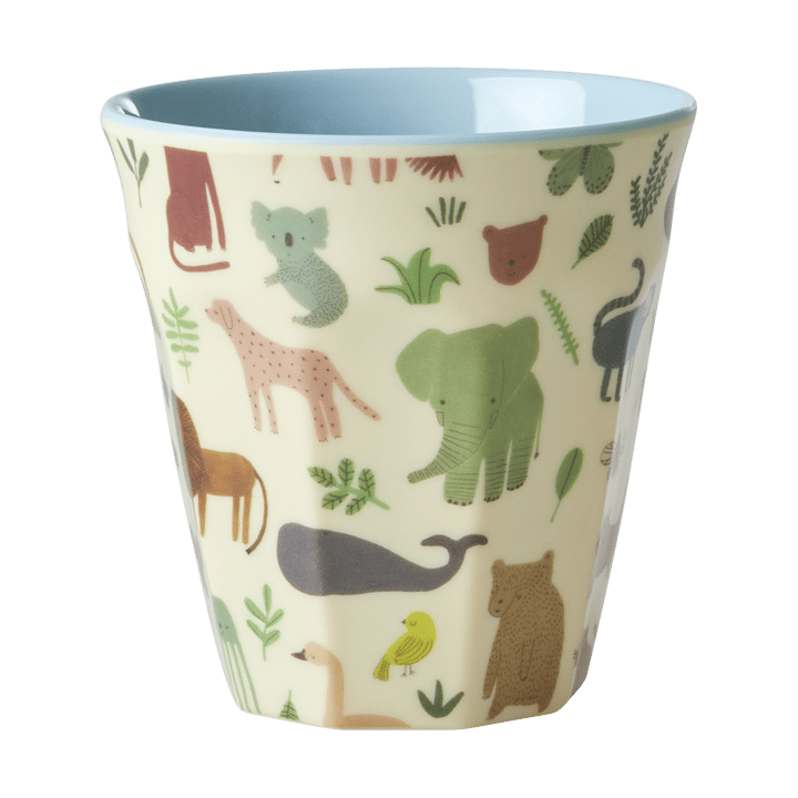 Rice 儿童 杯子 melamine, Sweet Jungle Print-Soft 蓝色 RICE