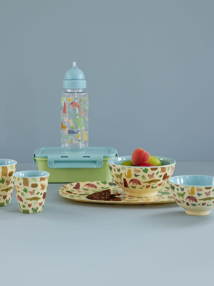 Rice 儿童 杯子 melamine, Sweet Jungle Print-Soft 蓝色 RICE