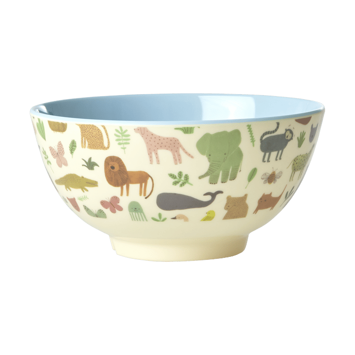 Rice melamine 碗 中 - Sweet Jungle Print-Soft 蓝色 - RICE