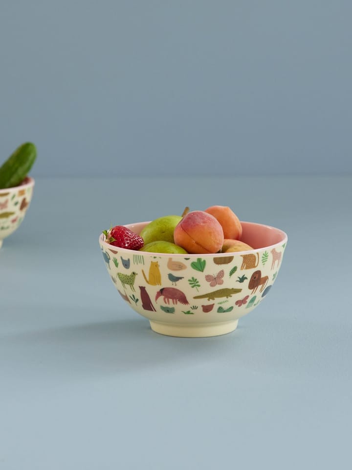 Rice melamine 碗 中 - Sweet Jungle Print-Soft 粉色 - RICE