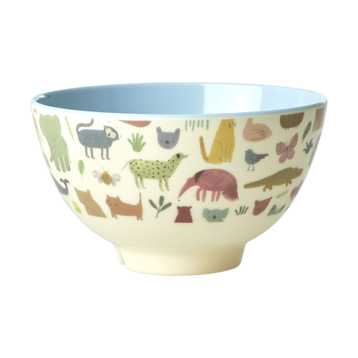 Rice melamine 碗 小 - Sweet Jungle Print-Soft 蓝色 - RICE