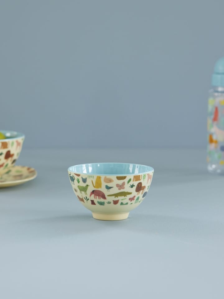 Rice melamine 碗 小 - Sweet Jungle Print-Soft 蓝色 - RICE