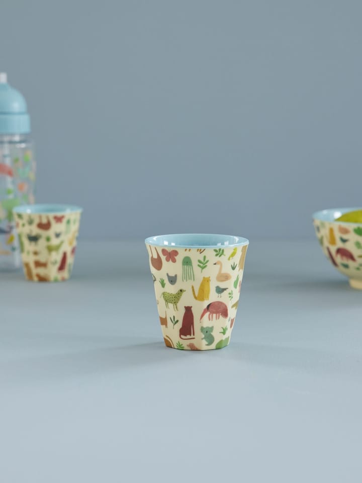 Rice melamine 杯子 中 - Sweet Jungle Print-Soft 蓝色 - RICE