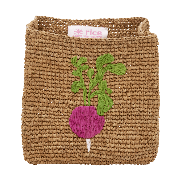 Rice raffia 储物篮 2件, Radish Embroidery-Tea RICE