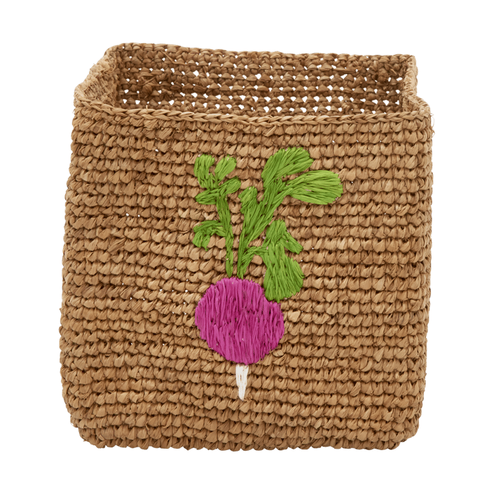 Rice raffia 储物篮 2件, Radish Embroidery-Tea RICE