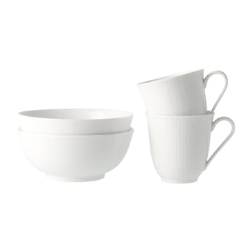 Swedish Grace 瑞式优雅 纯色经典 餐具餐碗套装 白色 - 8 pcs - Rörstrand