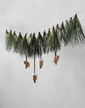 Forest tales sparrow Christmas decorations - 自然木色 - Rosendahl