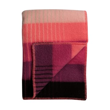 Åsmund gradient 奥斯蒙德 彩色条纹 羊羔毛毯子 135x200 cm  - 粉色-绿色 - Røros Tweed