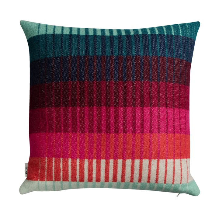 Åsmund gradient 奥斯蒙德 彩色条纹  靠枕|靠垫 50x50 cm - 红色-松石绿 - Røros Tweed
