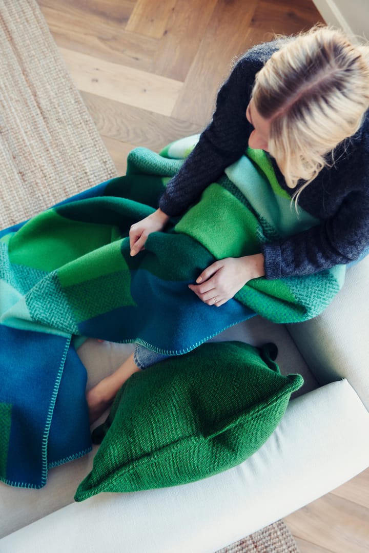Mikkel 迈克尔彩色羊羔毛毯子 135x200 cm - 绿色 - Røros Tweed