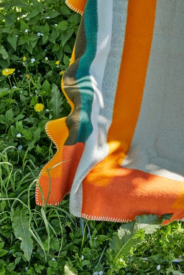 Mikkel 迈克尔彩色羊羔毛毯子 135x200 cm - 橙色 - Røros Tweed