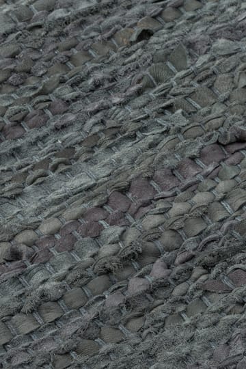 Leather 地毯  140x200 cm - dark 灰色 (dark 灰色) - Rug Solid