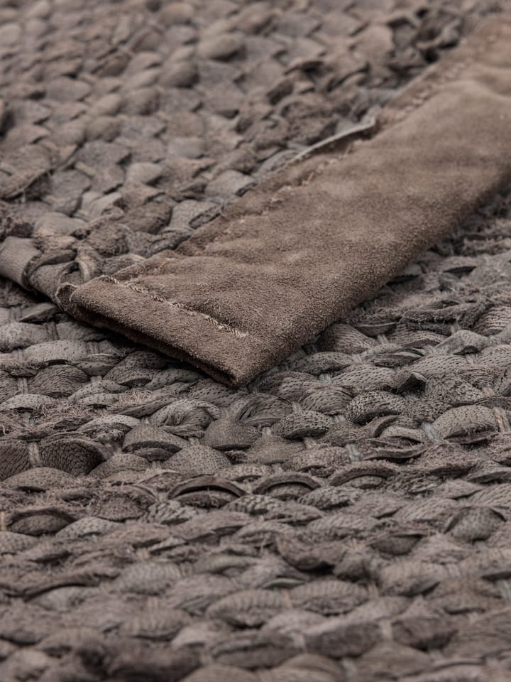 Leather 地毯  140x200 cm - wood (棕色) - Rug Solid