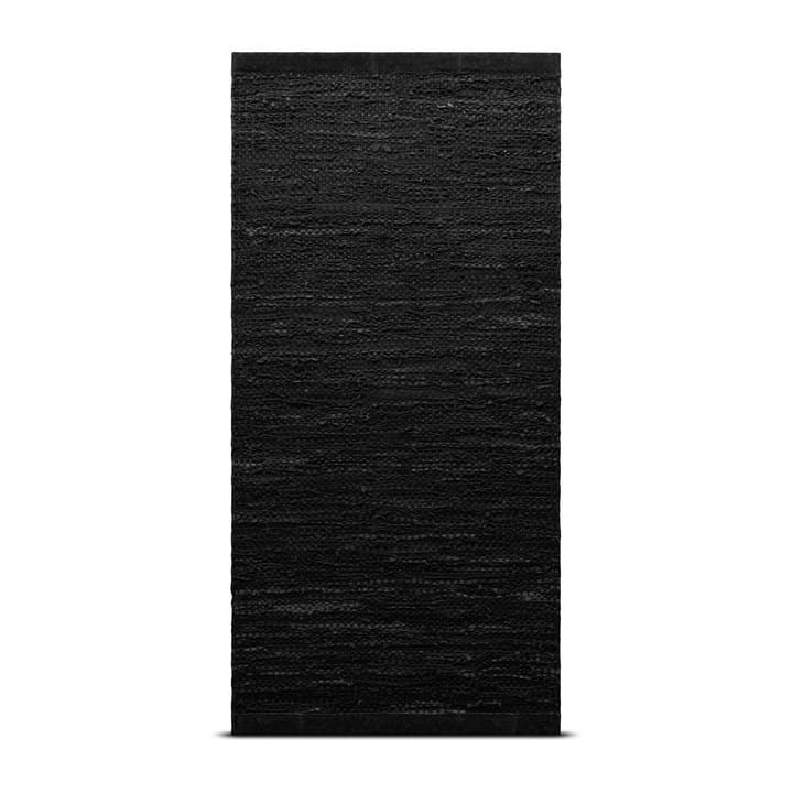 Leather 地毯  140x200 cm - 黑色 (黑色) - Rug Solid