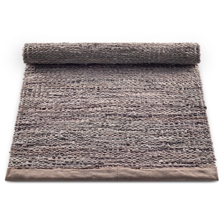 Leather 地毯  60x90 cm - wood (棕色) - Rug Solid