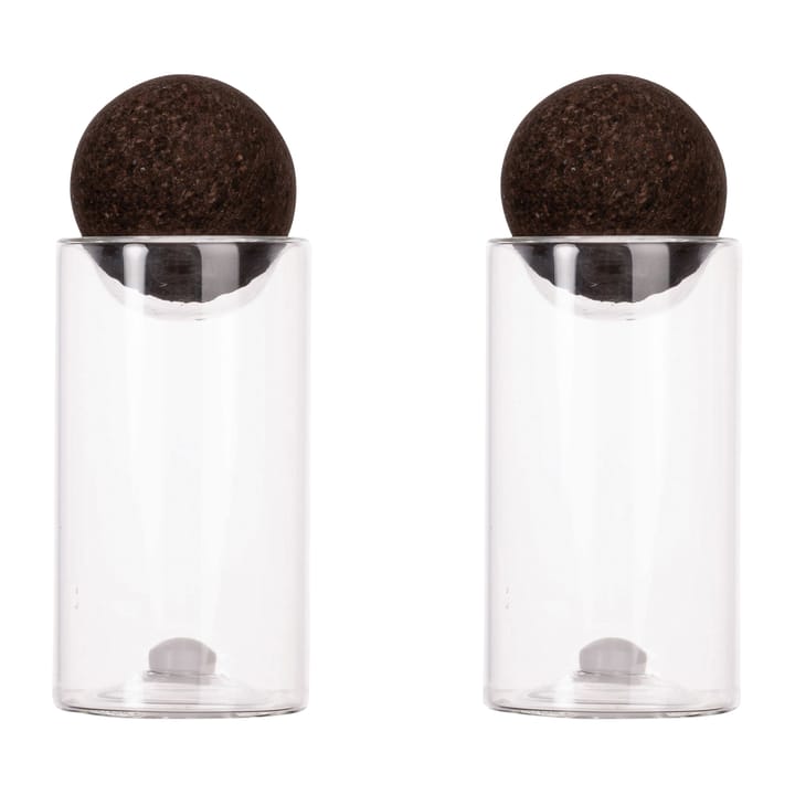 Nature salt- and pepper set with cork stopper 两件套装 - Clear-dark 棕色 - Sagaform