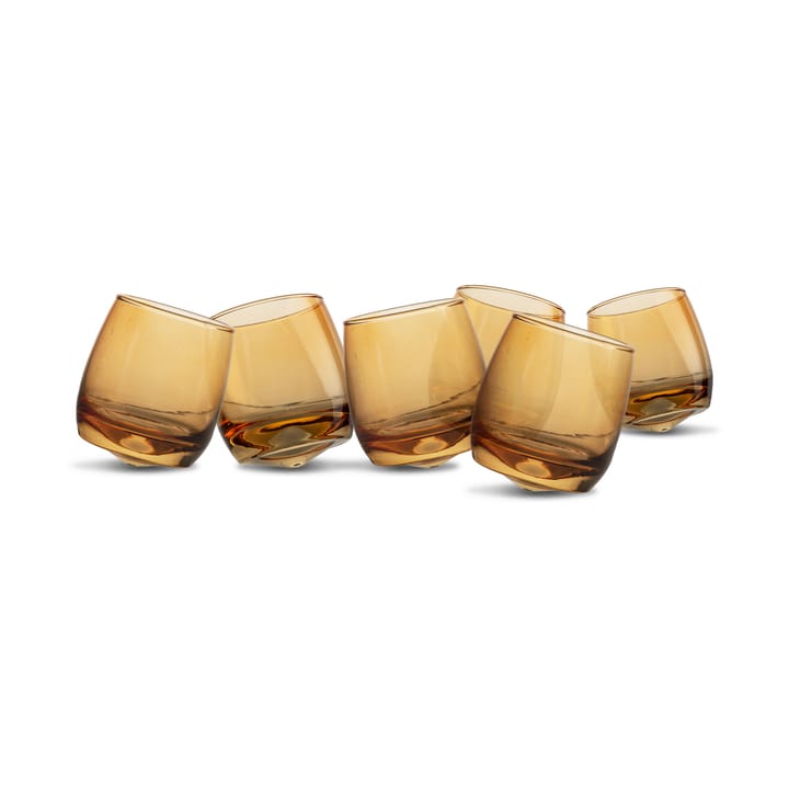 Sagaform tumblers with rounded bottom 30 cl 六件套装, Amber Sagaform