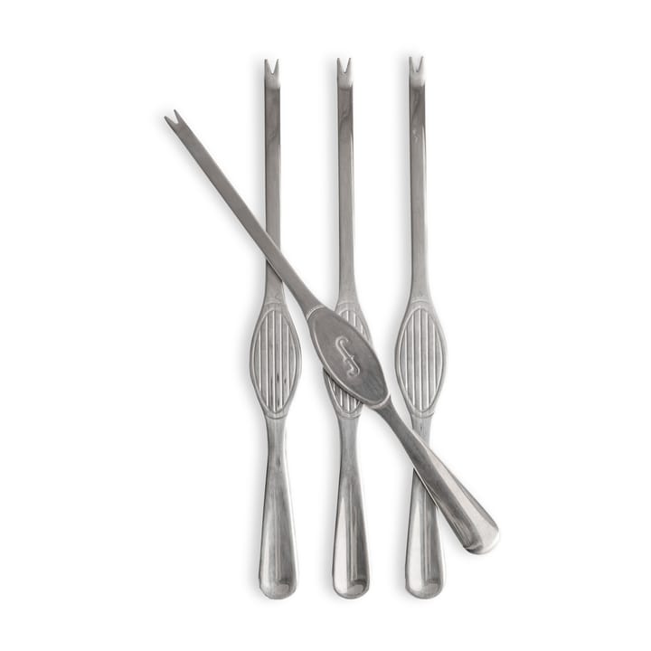 Sivan sea food 餐具 cutlery 四件套装 - 银色 - Sagaform