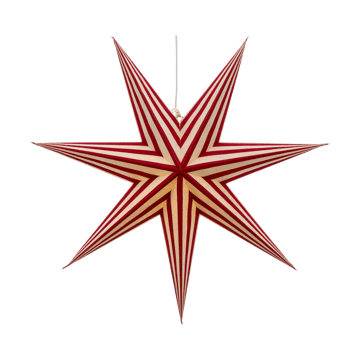 Bare advent star white-red stripes - 60 cm - Scandi Living